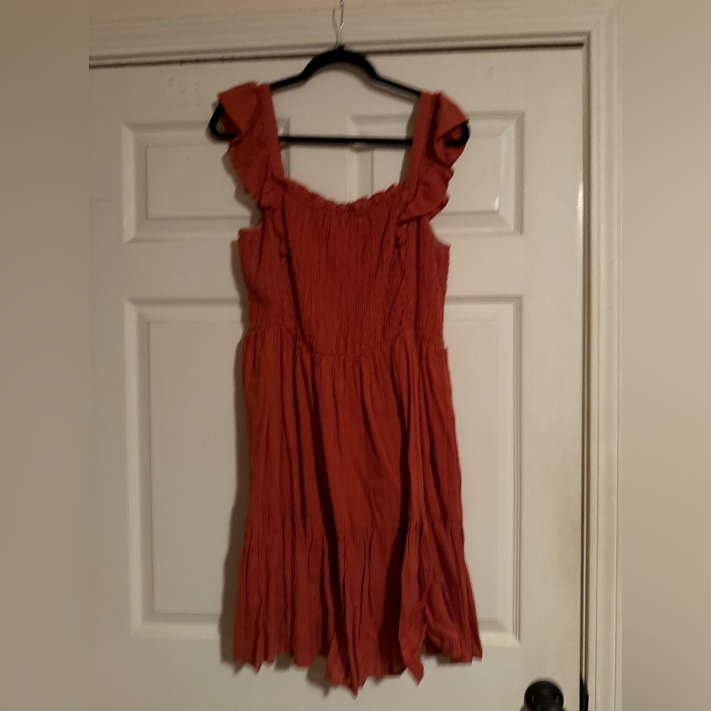 Ruffled Orange Dress